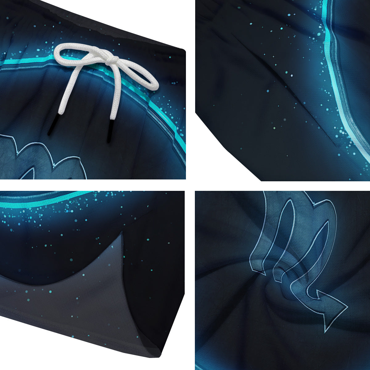 Zodiac Sign Blue Scorpio Print Men's Running Shorts-grizzshop