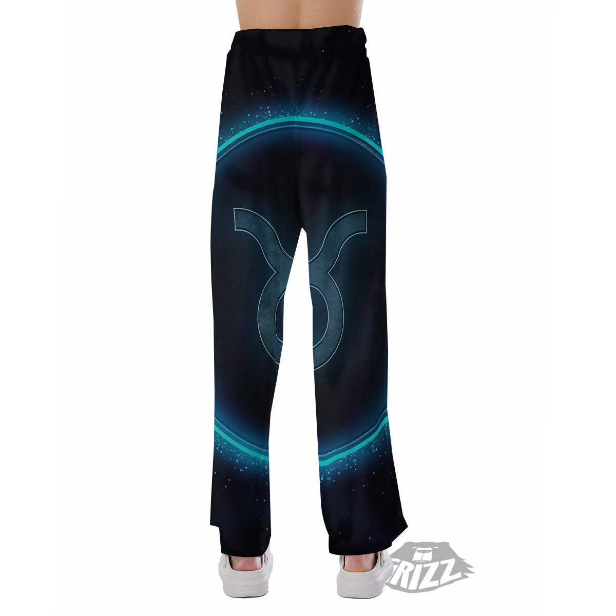 Zodiac Sign Blue Taurus Print Pajama Pants-grizzshop