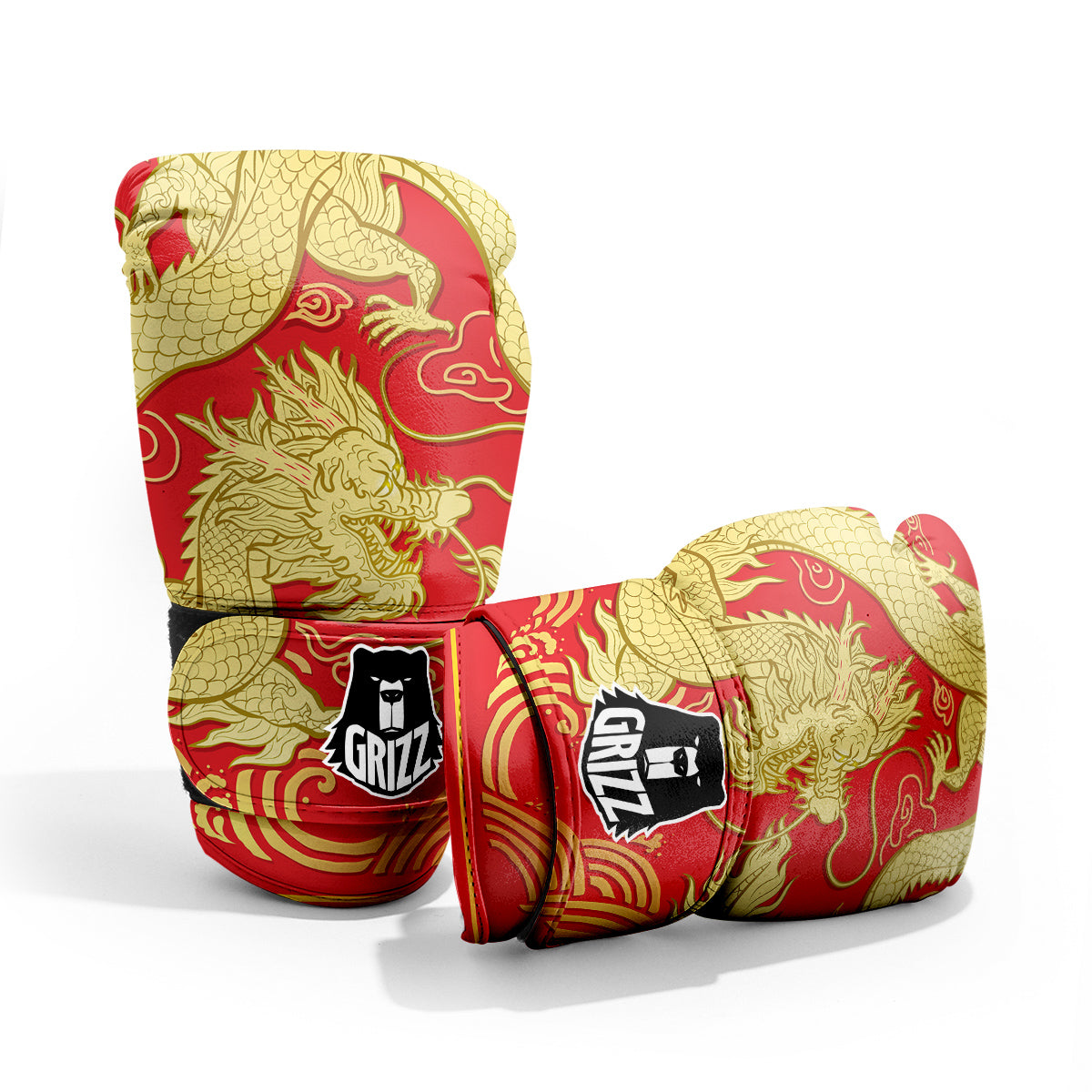 Zodiac Sign Chinese Dragon Print Pro Boxing Glove