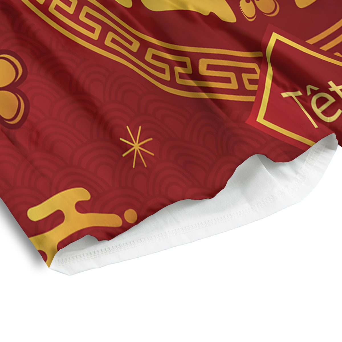 Zodiac Sign Chinese Ox Print Men's Athletic Shorts