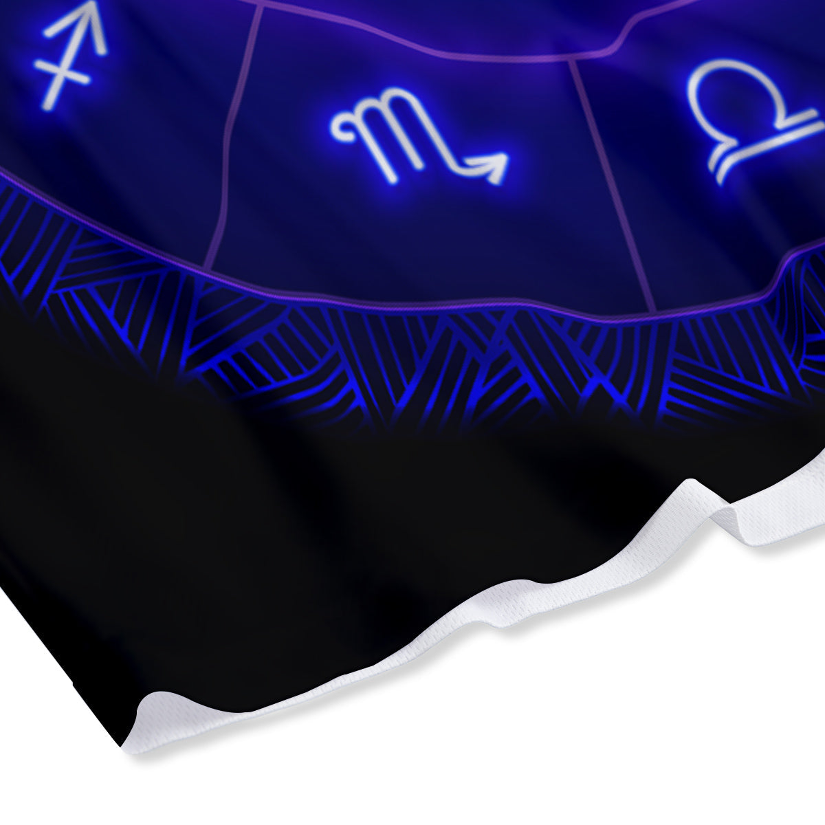 Zodiac Sign Dark Aquarius Print Mesh Shorts