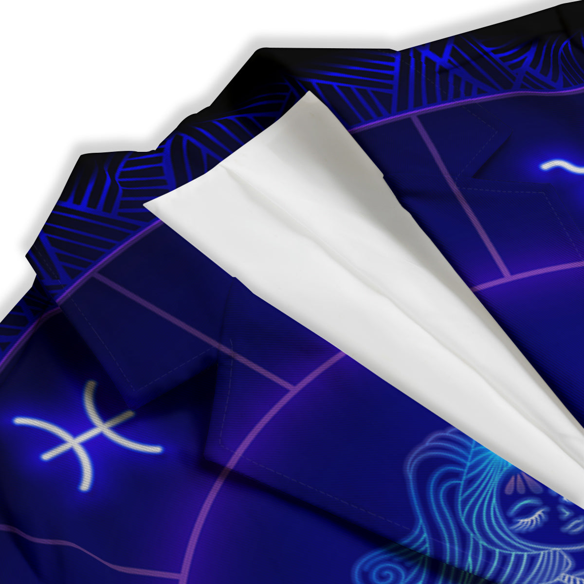 Zodiac Sign Dark Aquarius Print Women's Blazer-grizzshop