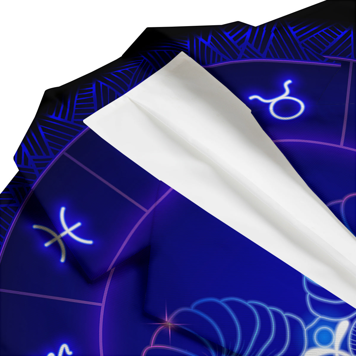 Zodiac Sign Dark Aries Print Men's Blazer-grizzshop