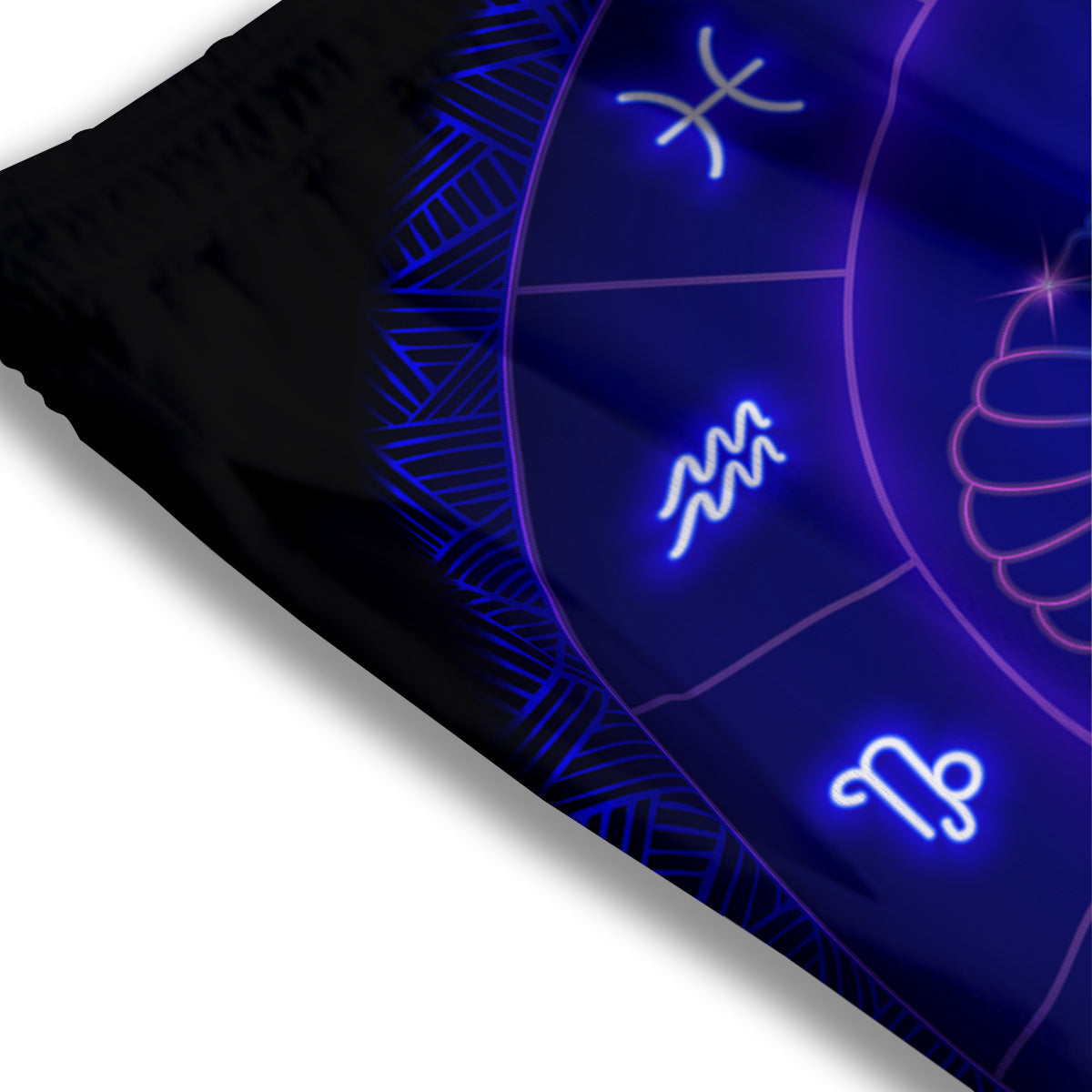 Zodiac Sign Dark Aries Print Mesh Shorts