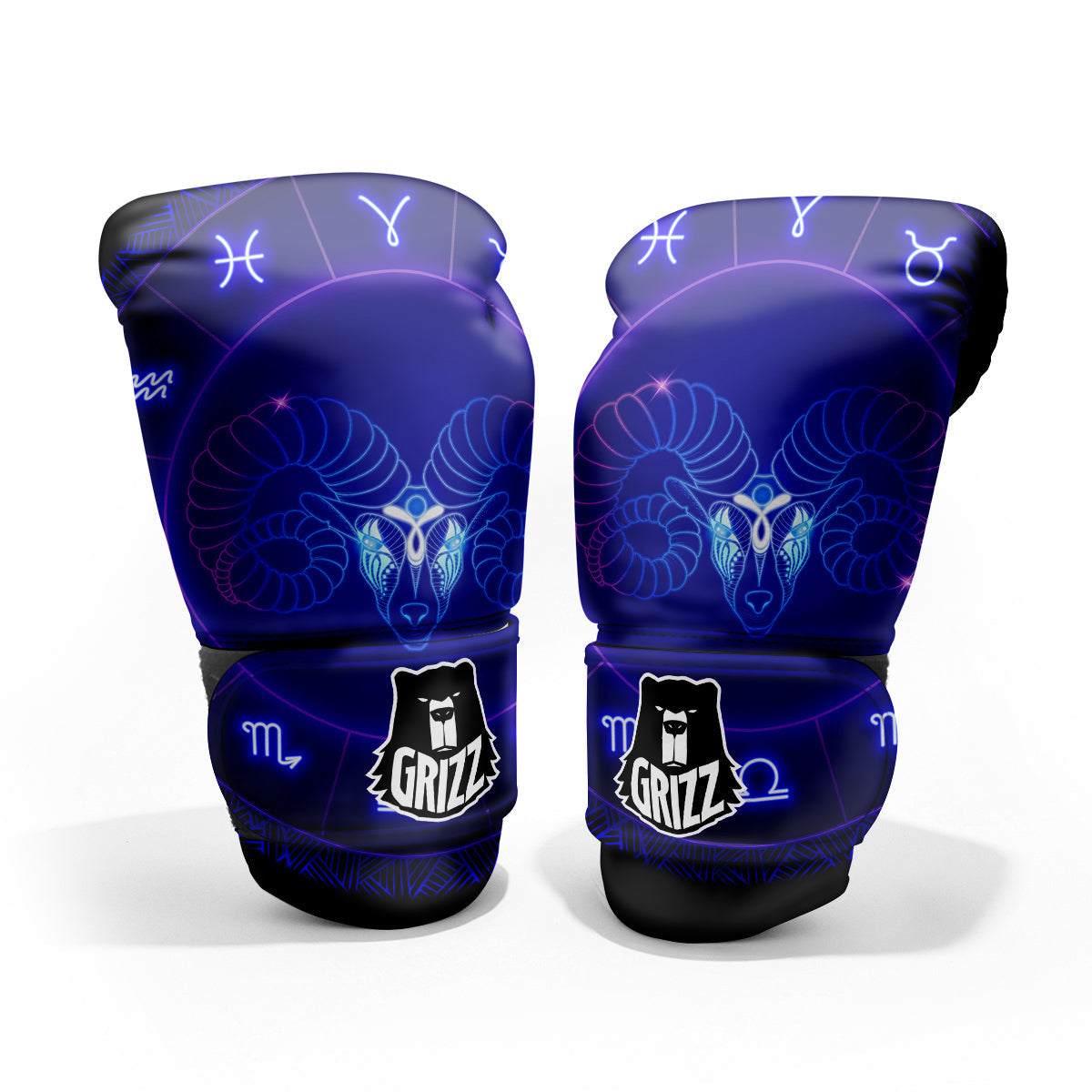 Zodiac Sign Dark Aries Print Pro Boxing Glove
