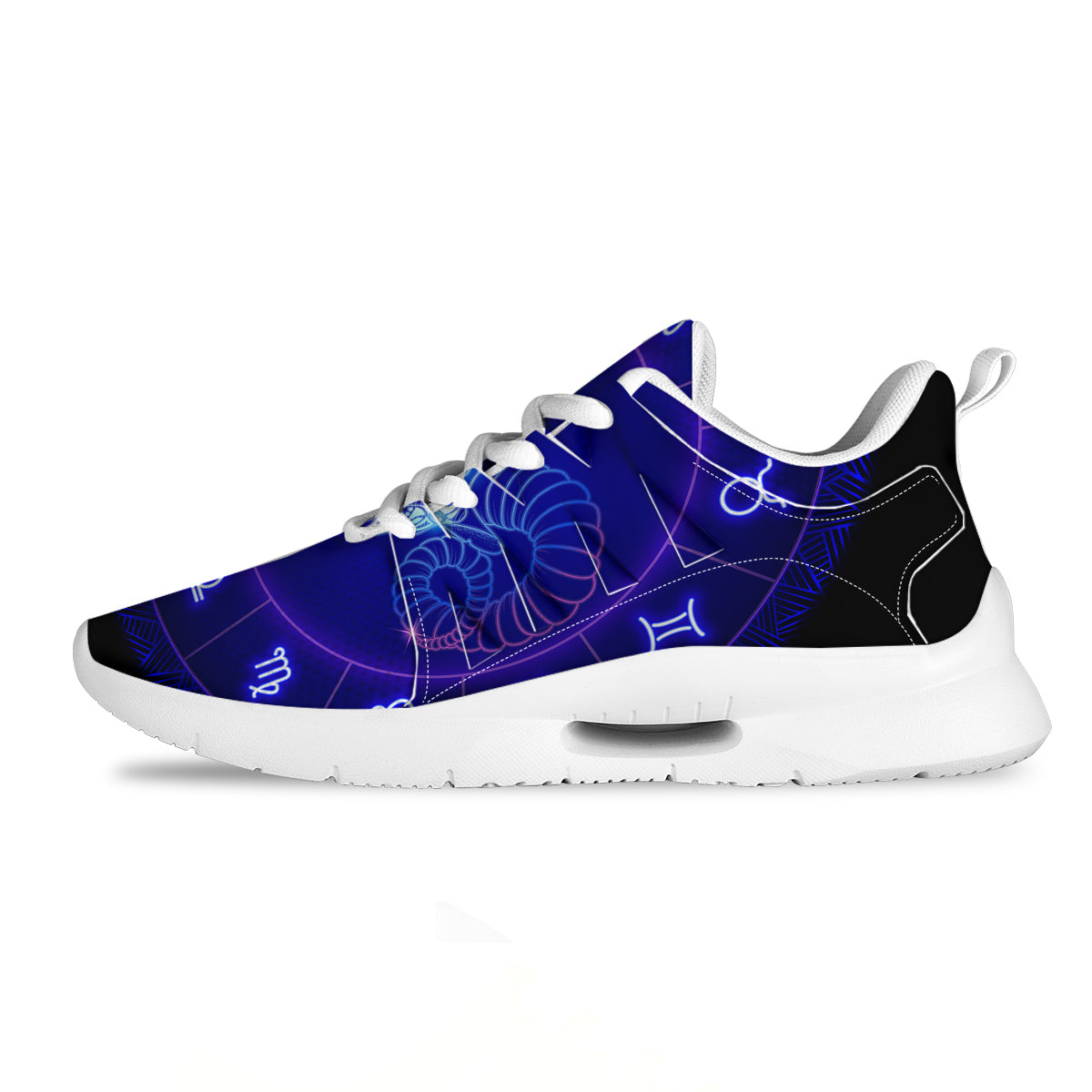 Zodiac Sign Dark Aries Print Tennis Shoes-grizzshop