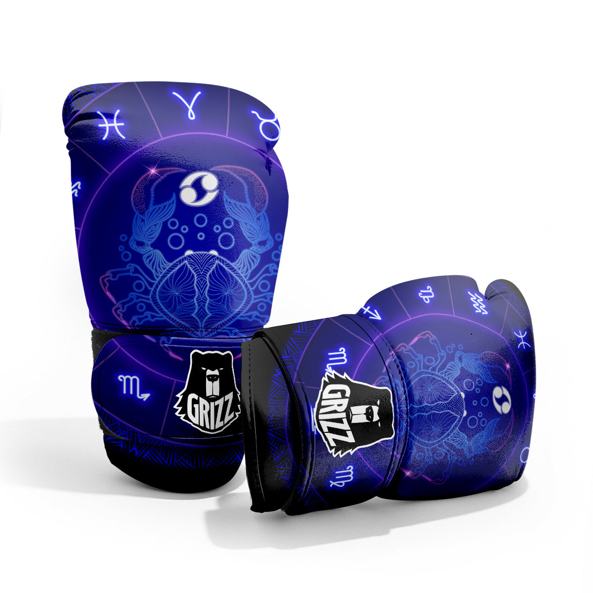 Zodiac Sign Dark Cancer Print Pro Boxing Glove