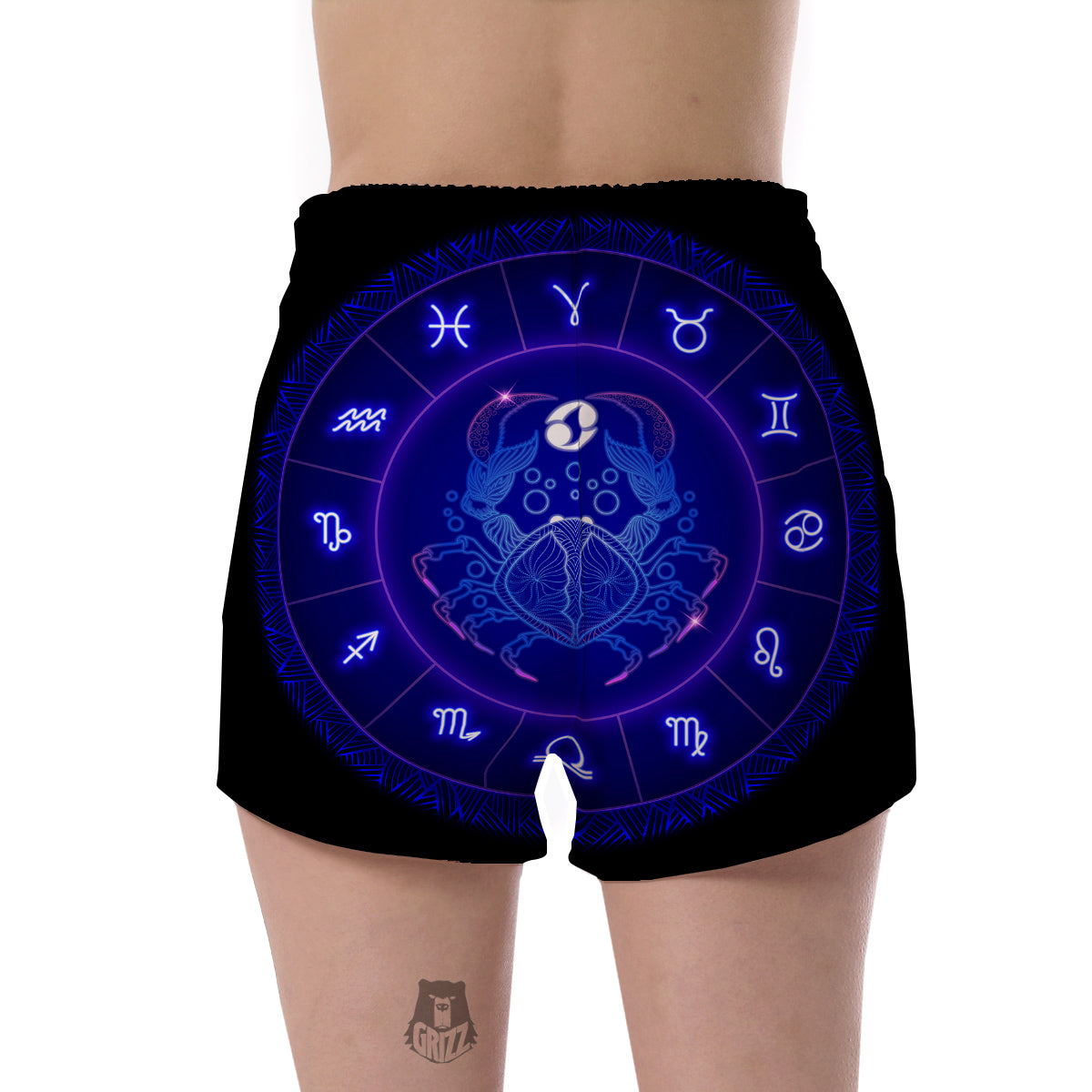Zodiac Sign Dark Cancer Print Women's Shorts-grizzshop