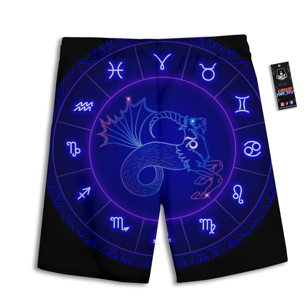 Zig Zag Pastel Pineapple Print Pattern Men's Athletic Shorts