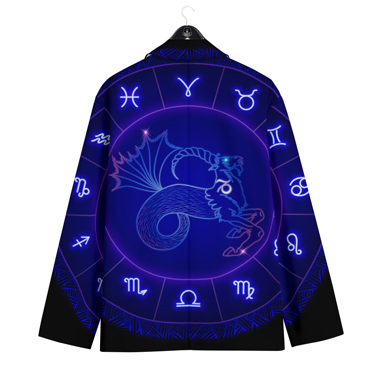 Zodiac Sign Dark Capricorn Print Men's Sport Coat-grizzshop
