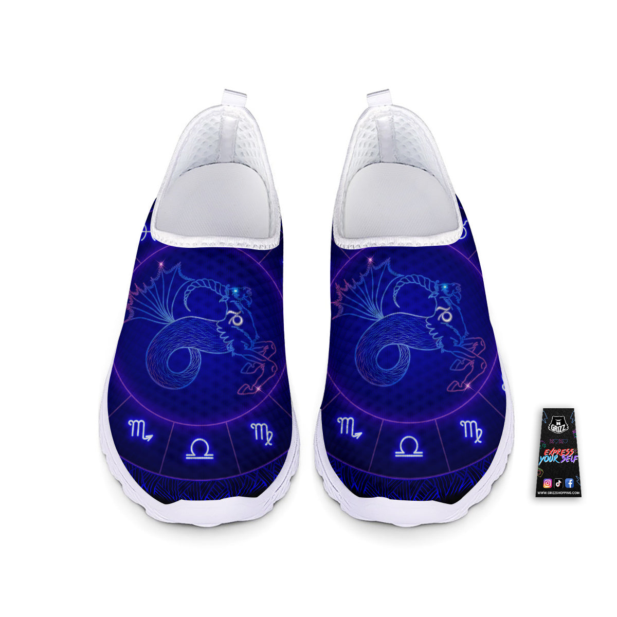 Zodiac Sign Dark Capricorn Print Nurse Shoes-grizzshop