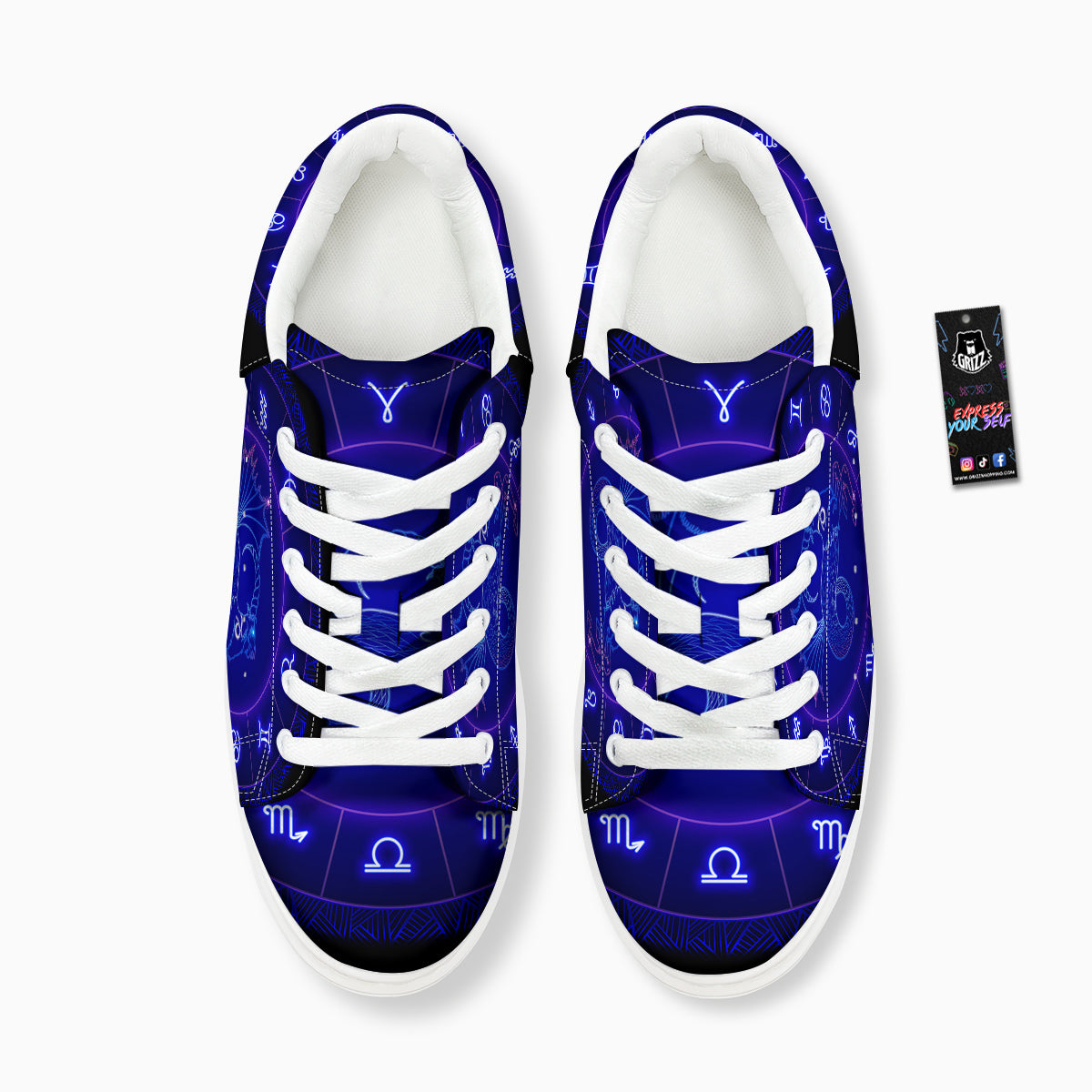 Zodiac Sign Dark Capricorn Print Platform Shoes-grizzshop