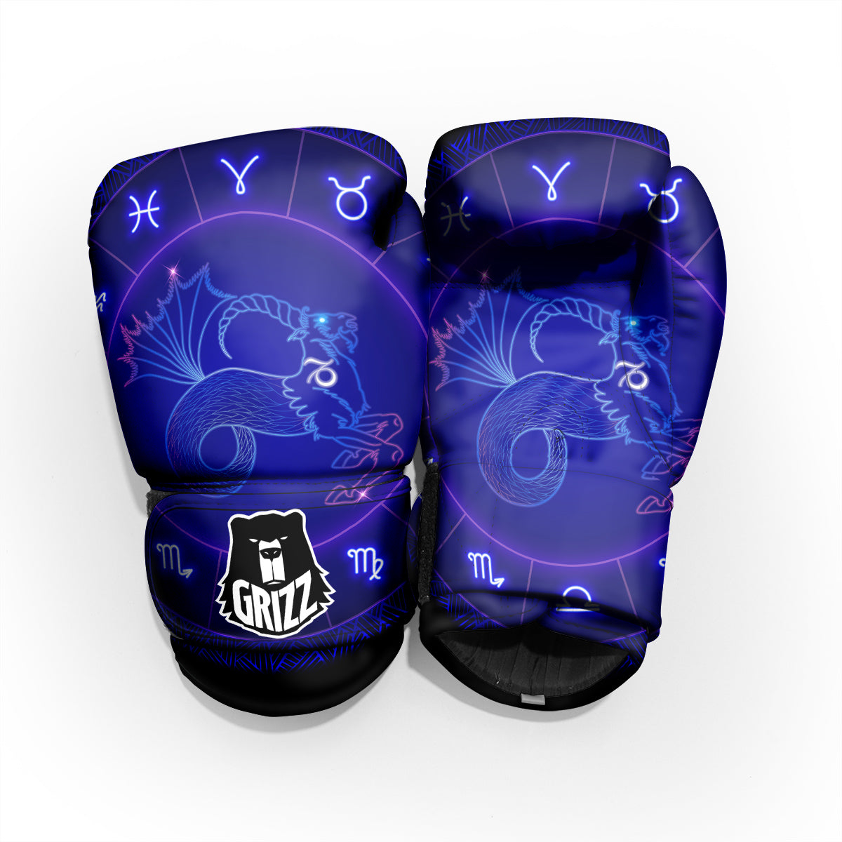 Zodiac Sign Dark Capricorn Print Pro Boxing Glove