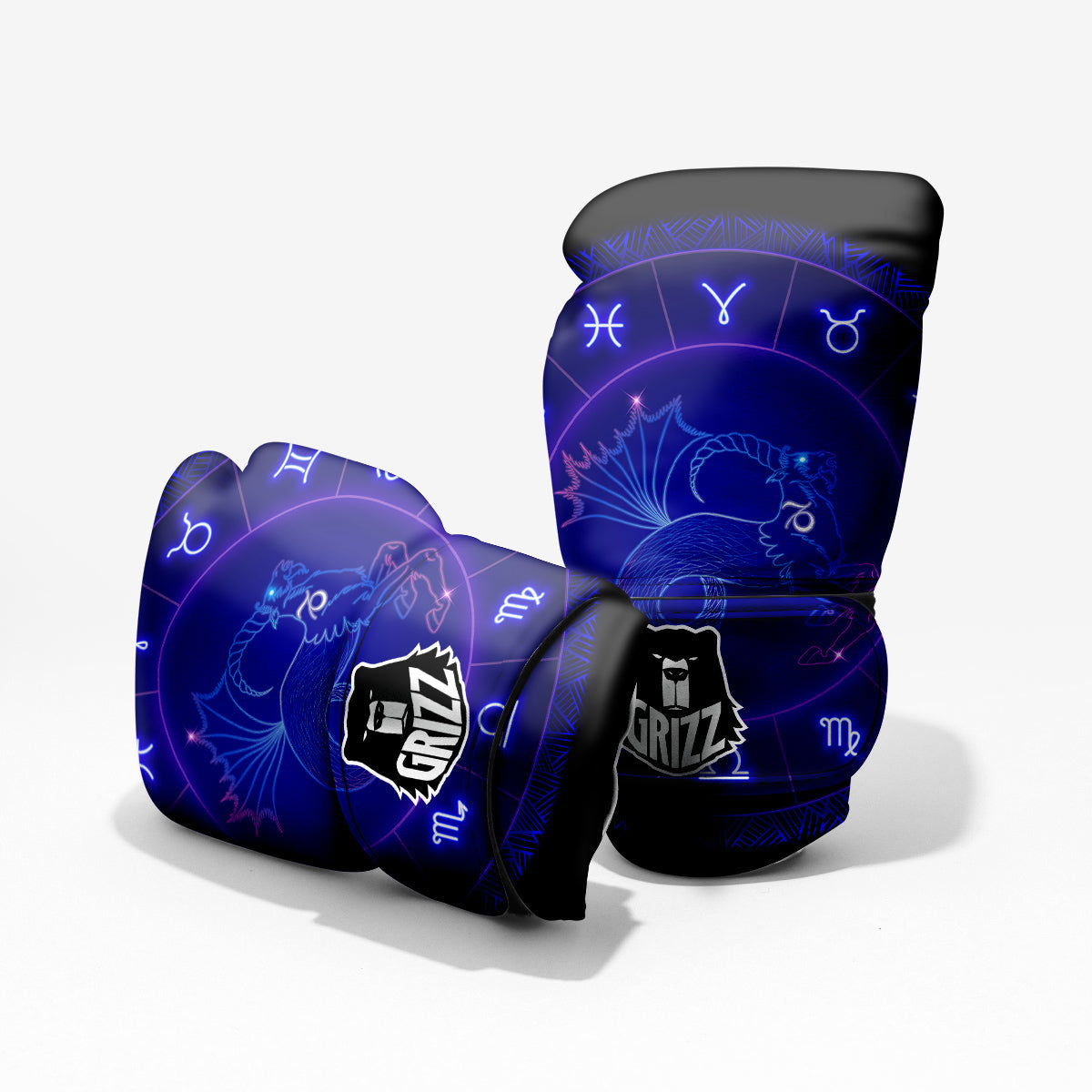 Zodiac Sign Dark Capricorn Print Pro Boxing Glove