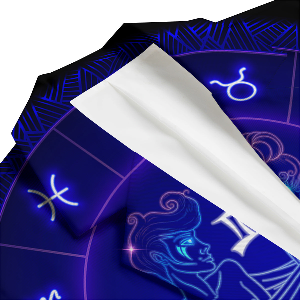 Zodiac Sign Dark Gemini Print Men's Blazer-grizzshop