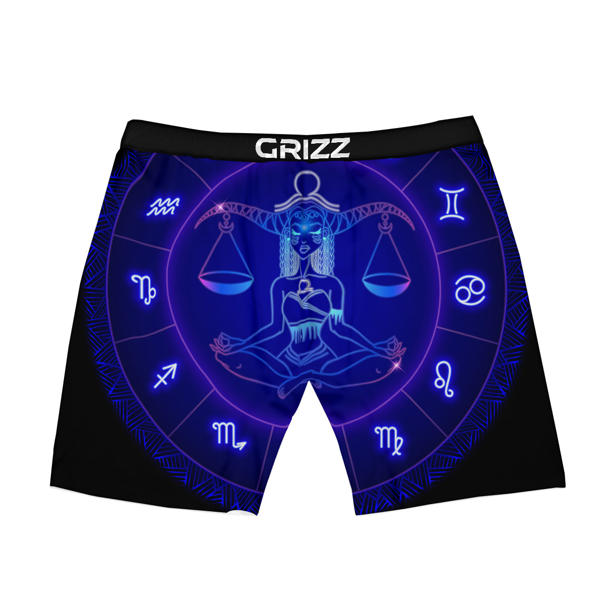 Zodiac Sign Dark Libra Print Boxer Briefs-grizzshop