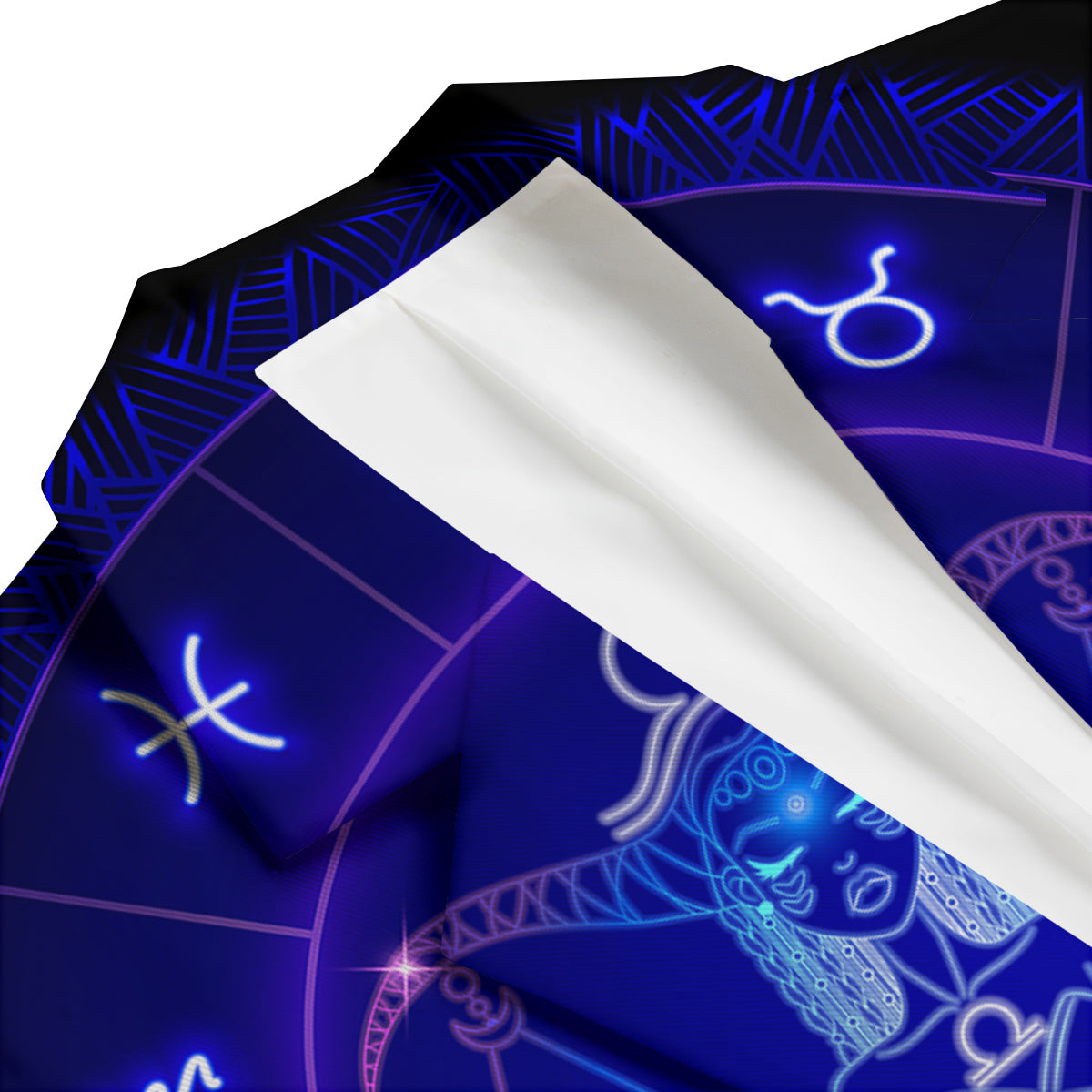 Zodiac Sign Dark Libra Print Men's Blazer-grizzshop