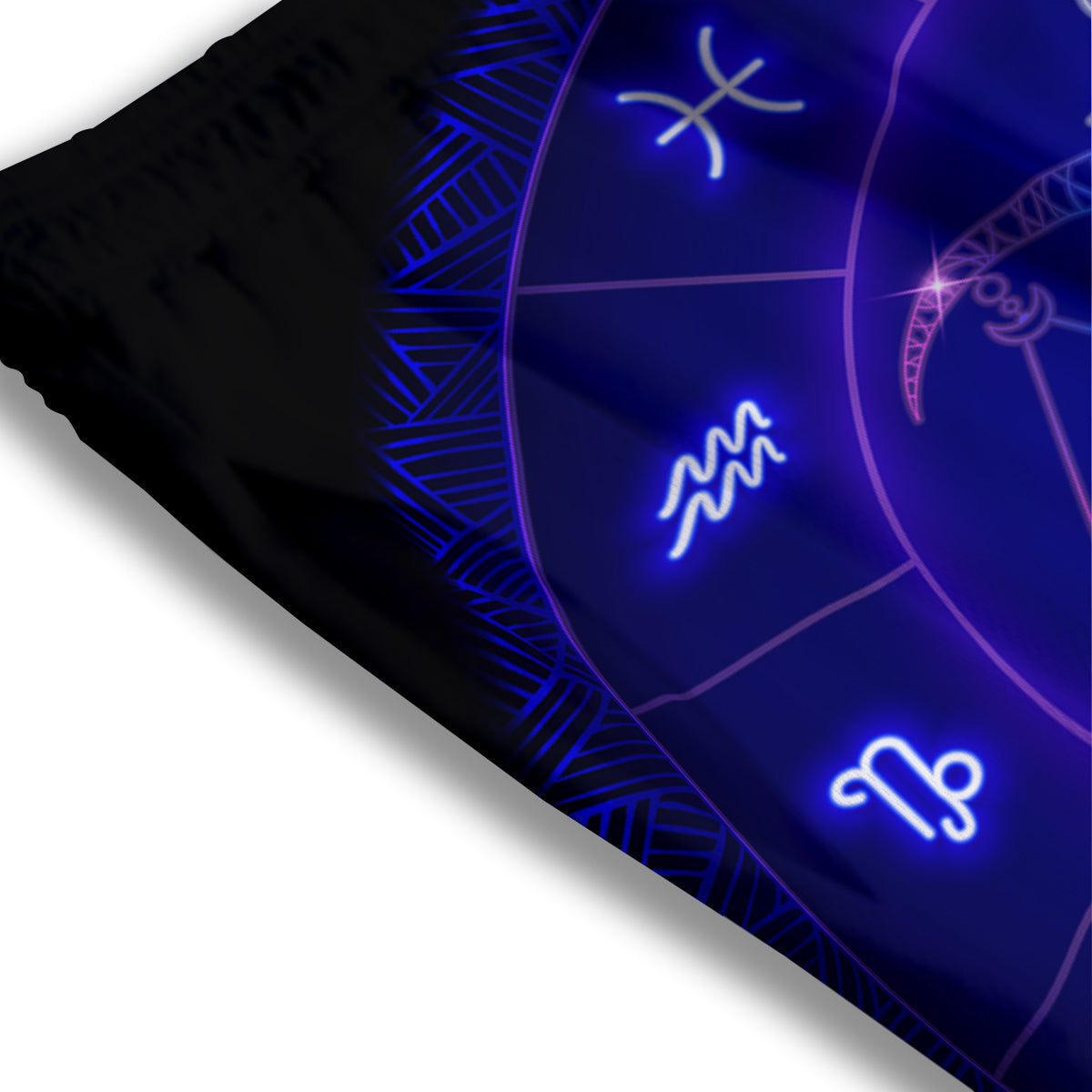 Zodiac Sign Dark Libra Print Mesh Shorts