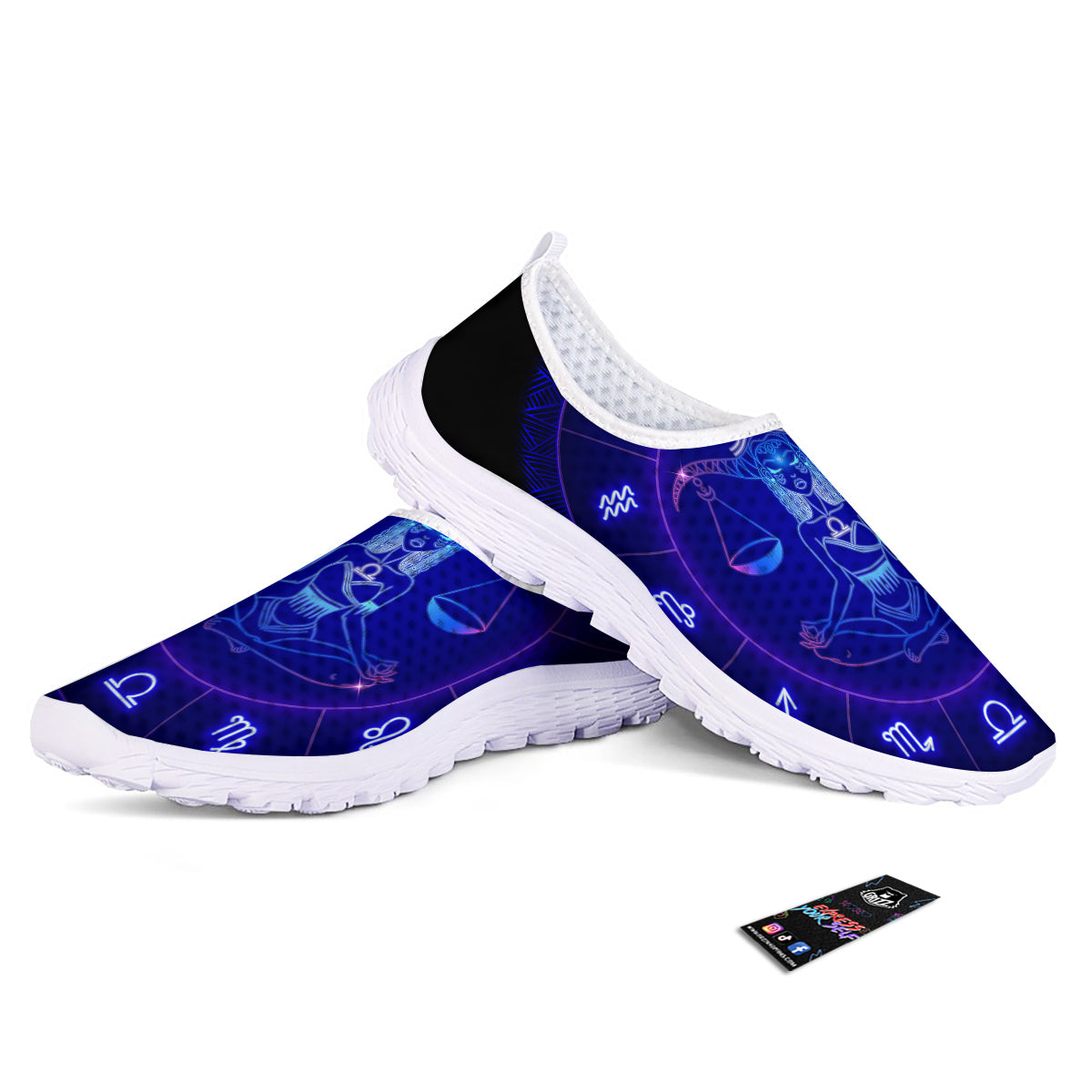 Zodiac Sign Dark Libra Print Nurse Shoes-grizzshop