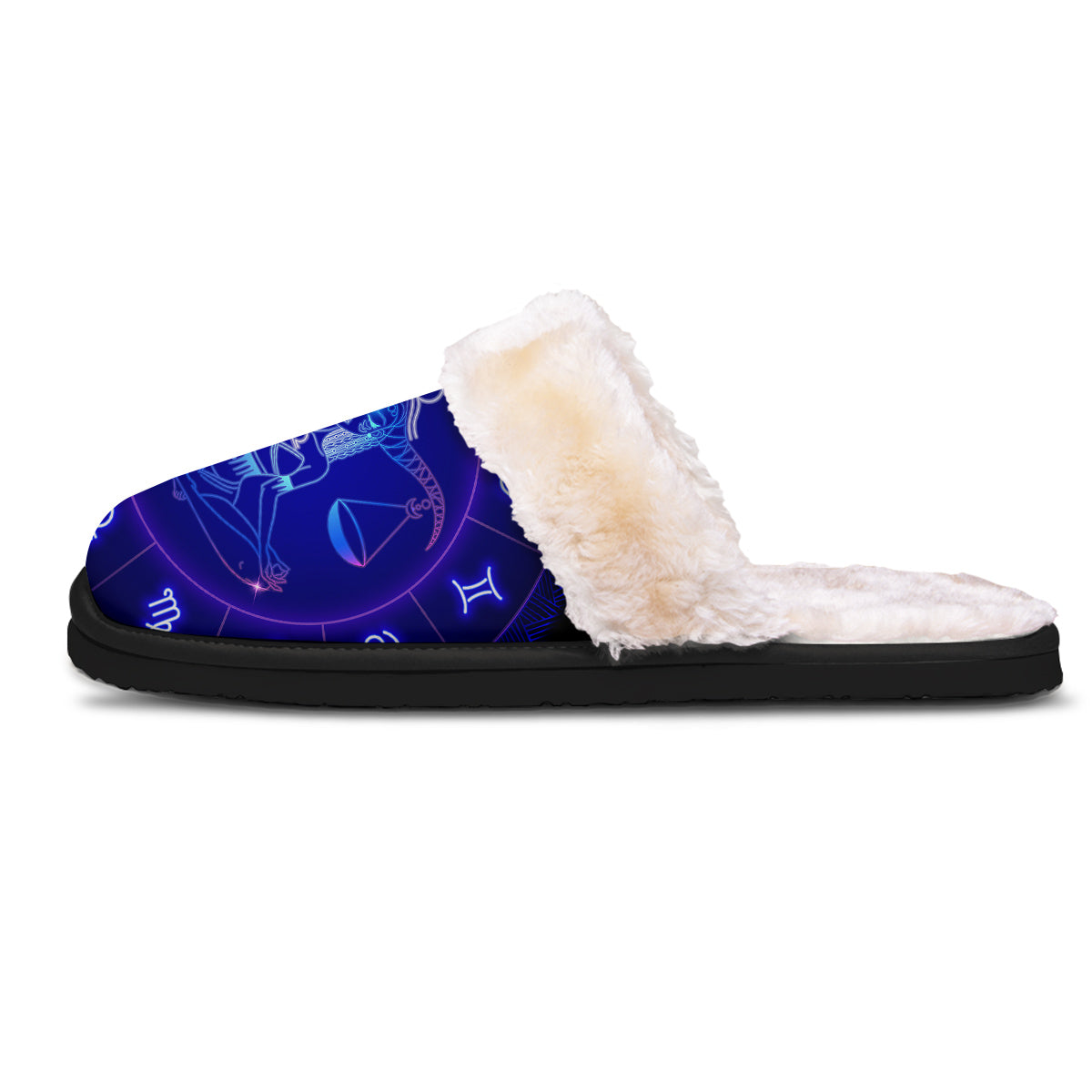 Zodiac Sign Dark Libra Print Slippers-grizzshop