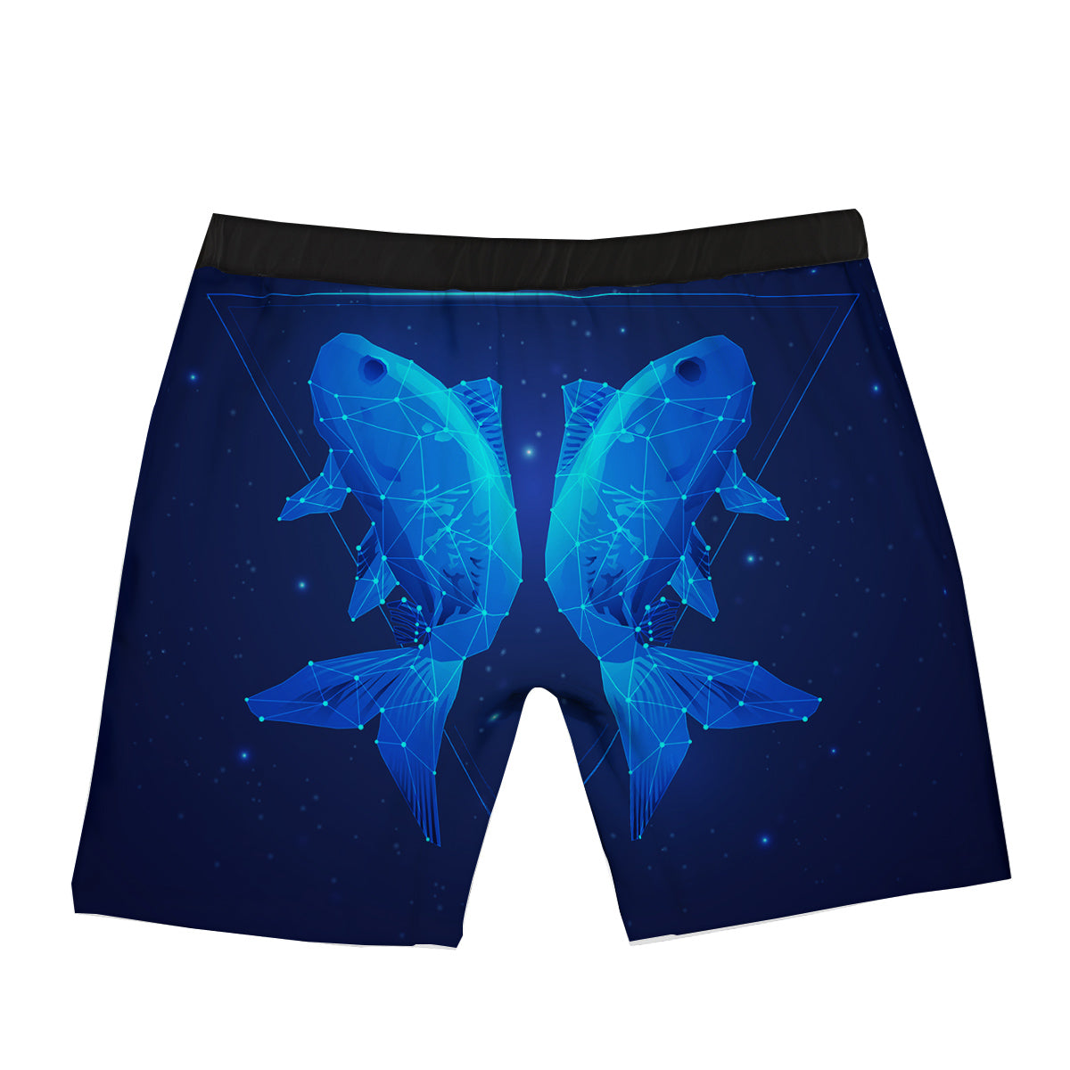 Zodiac Sign Dark Pisces Print Boxer Briefs-grizzshop
