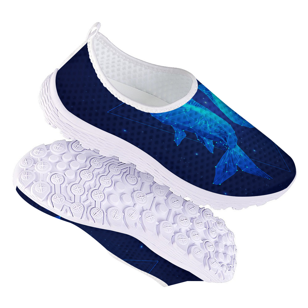 Zodiac Sign Dark Pisces Print Nurse Shoes-grizzshop