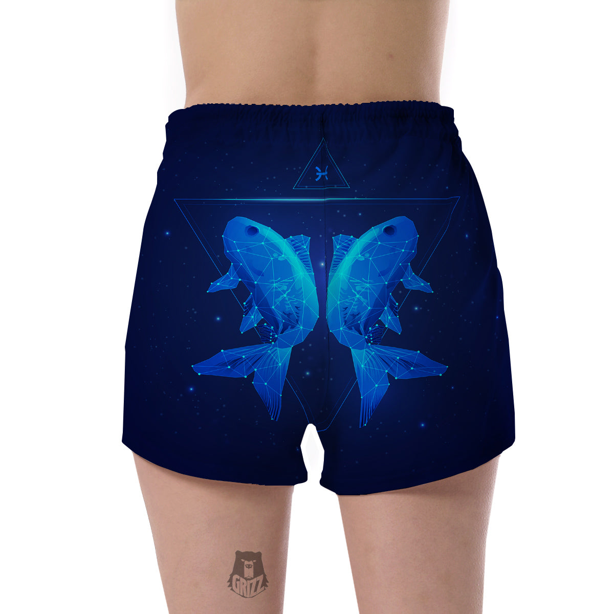 Zodiac Sign Dark Pisces Print Women's Shorts-grizzshop
