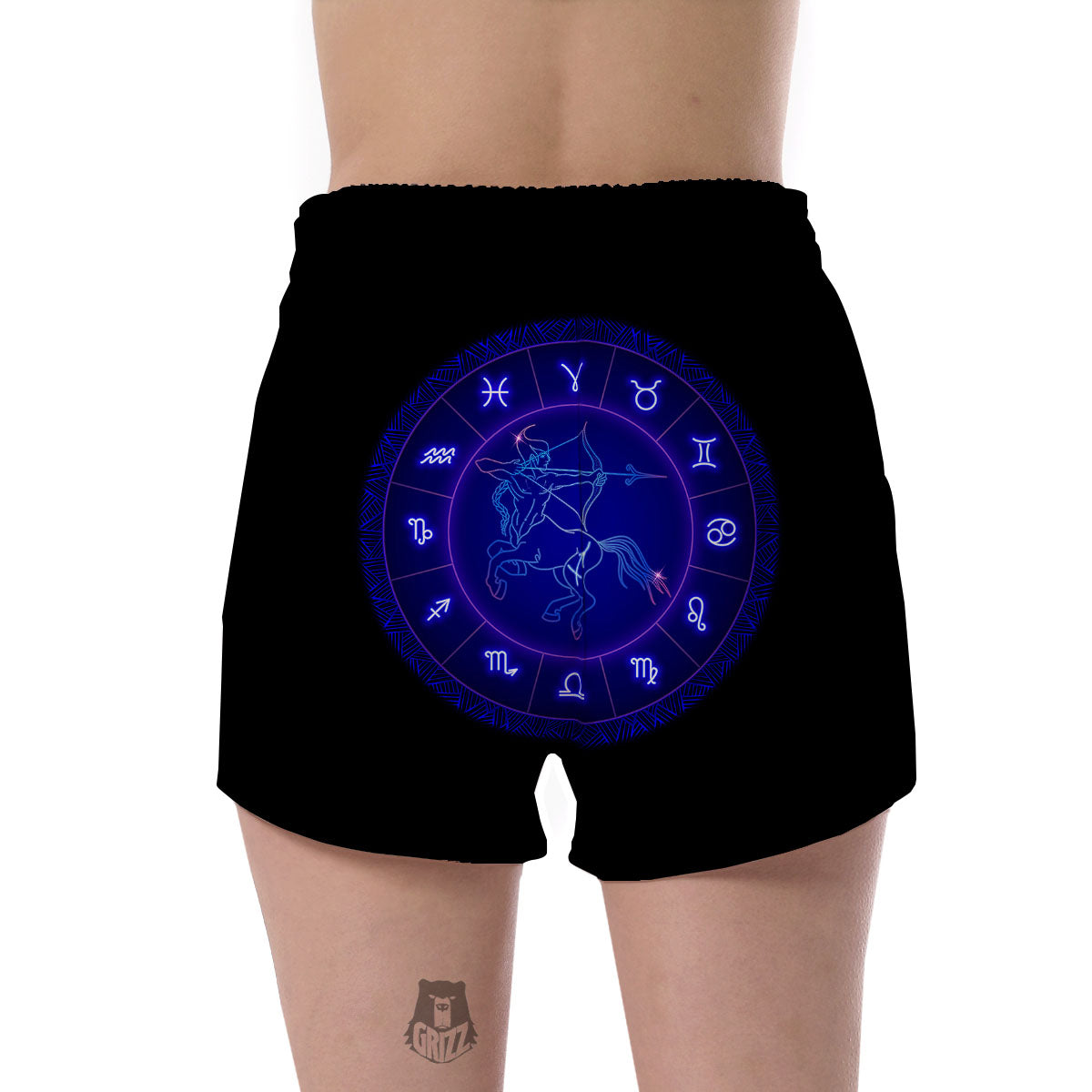 Zodiac Sign Dark Sagittarius Print Women's Shorts-grizzshop