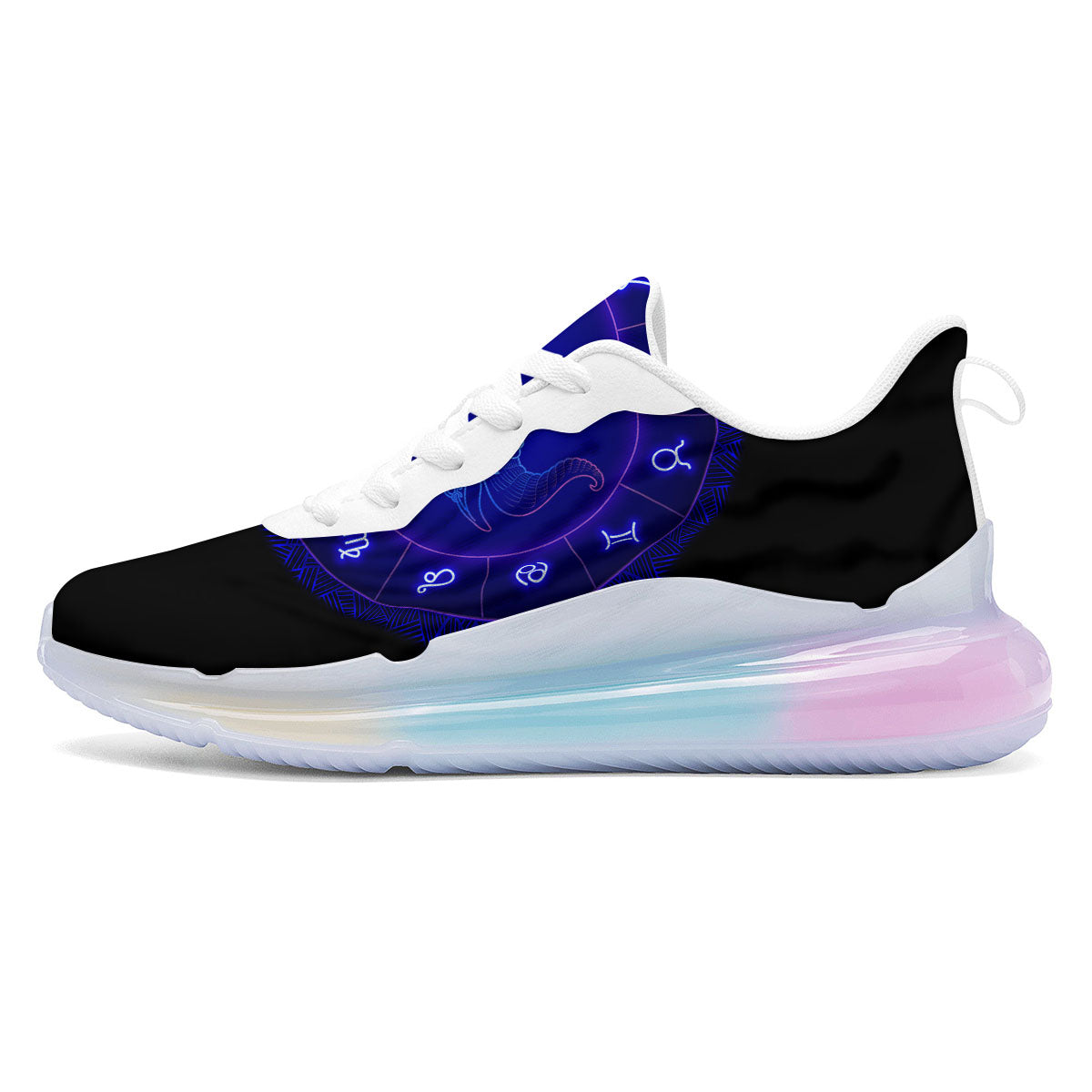 Zodiac Sign Dark Taurus Print Running Sneakers-grizzshop