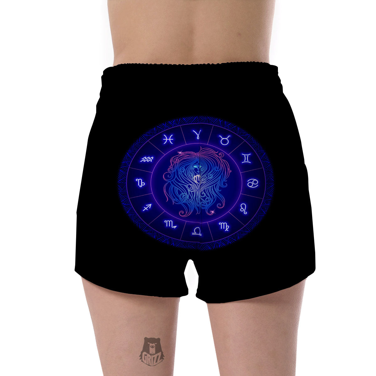 Zodiac Sign Dark Virgo Print Women's Shorts-grizzshop