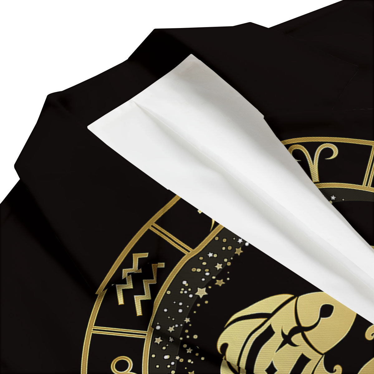 Zodiac Sign Golden Pisces Print Men's Blazer-grizzshop