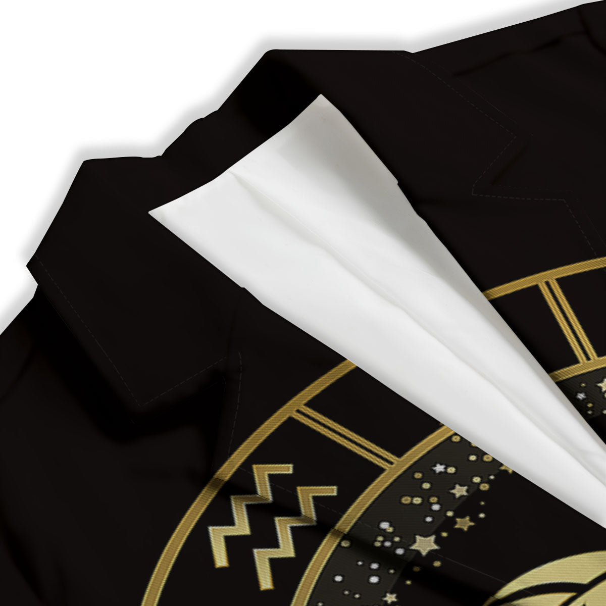 Zodiac Sign Golden Pisces Print Women's Blazer-grizzshop