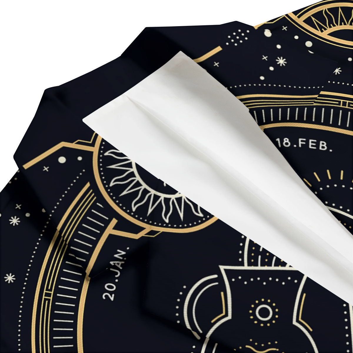 Zodiac Sign Vintage Aquarius Print Men's Blazer-grizzshop