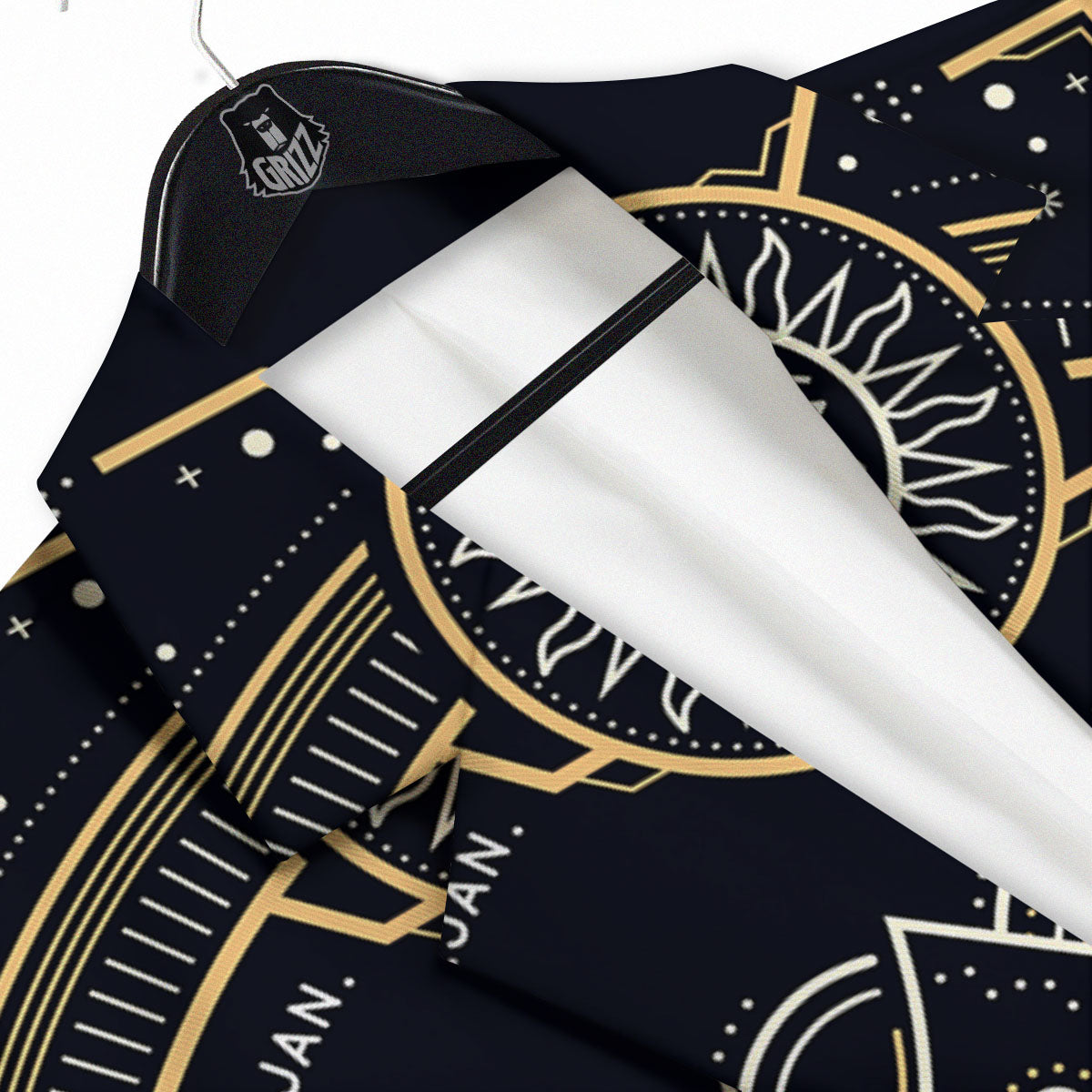 Zodiac Sign Vintage Aquarius Print Men's Sport Coat-grizzshop