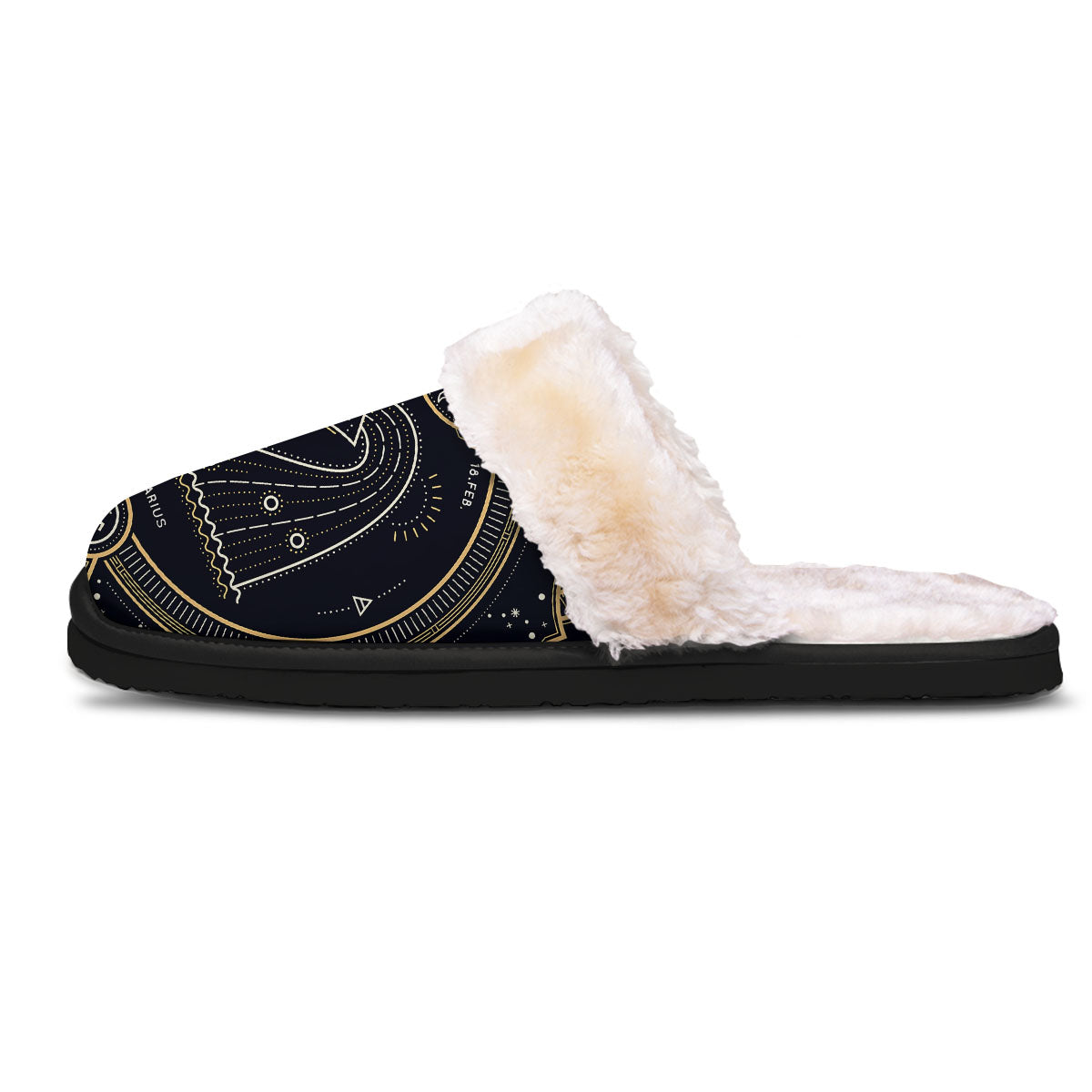 Zodiac Sign Vintage Aquarius Print Slippers-grizzshop