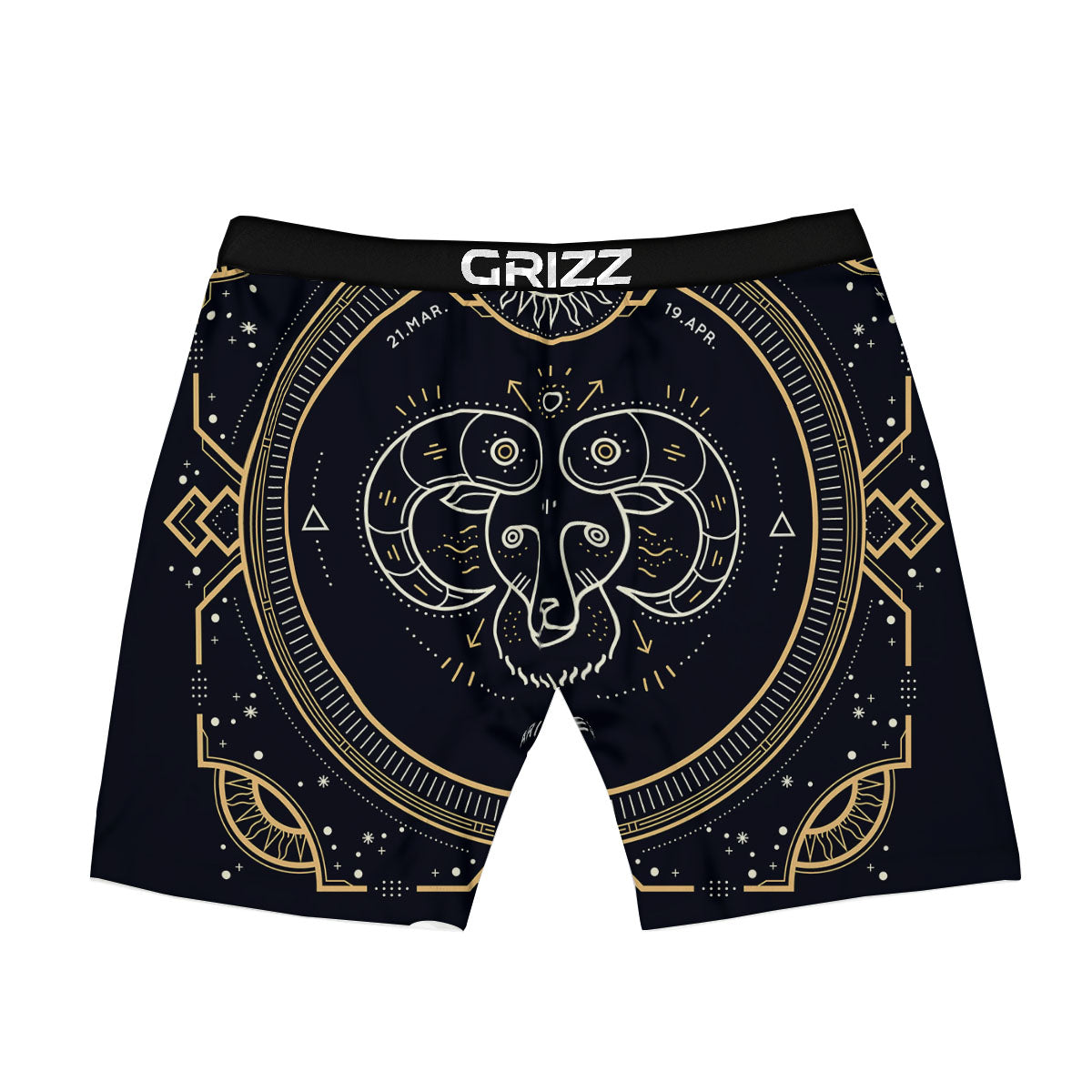 Zodiac Sign Vintage Aries Print Boxer Briefs-grizzshop