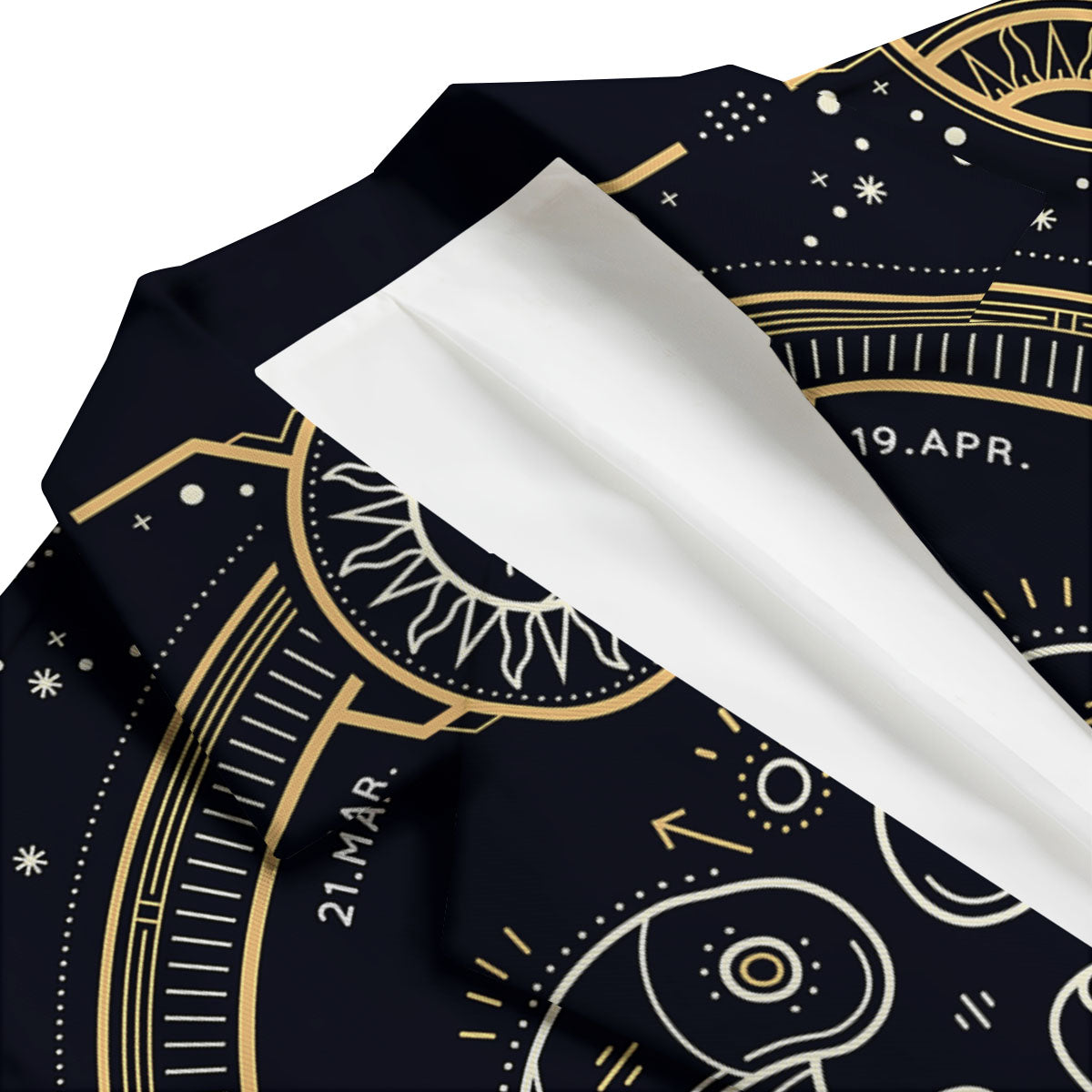 Zodiac Sign Vintage Aries Print Men's Blazer-grizzshop