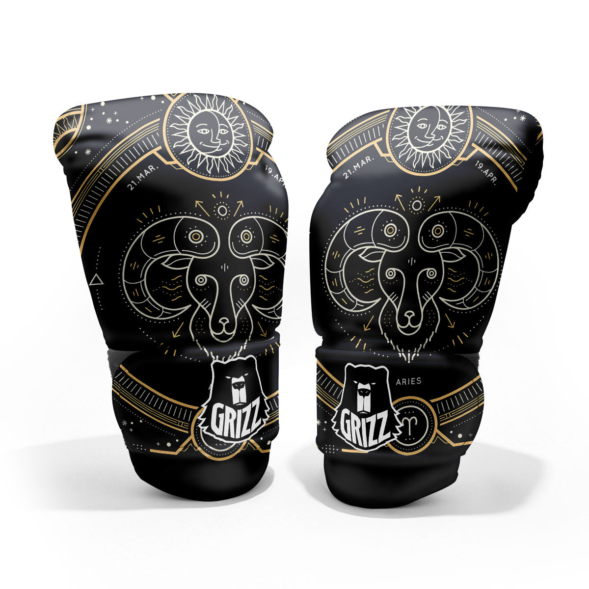 Zodiac Sign Vintage Aries Print Pro Boxing Glove