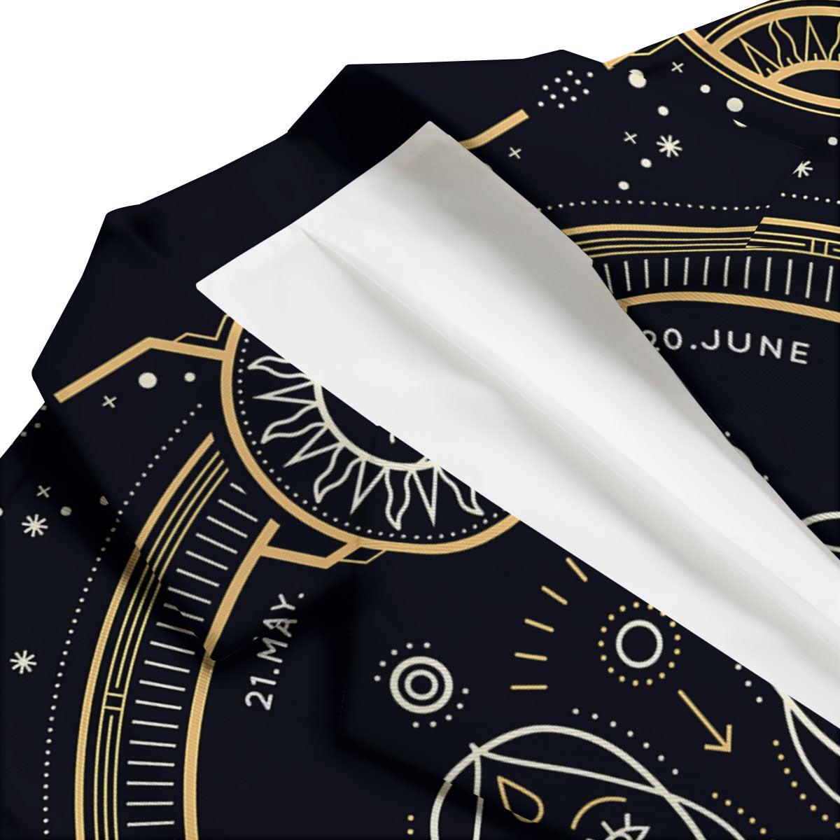 Zodiac Sign Vintage Gemini Print Men's Blazer-grizzshop