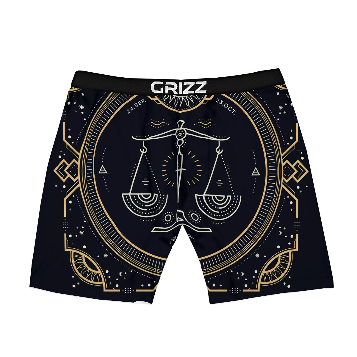 Zodiac Sign Vintage Libra Print Boxer Briefs-grizzshop
