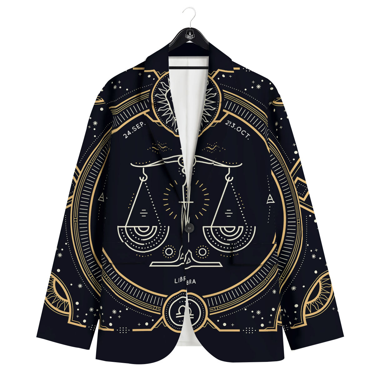 Zodiac Sign Vintage Libra Print Men's Sport Coat-grizzshop