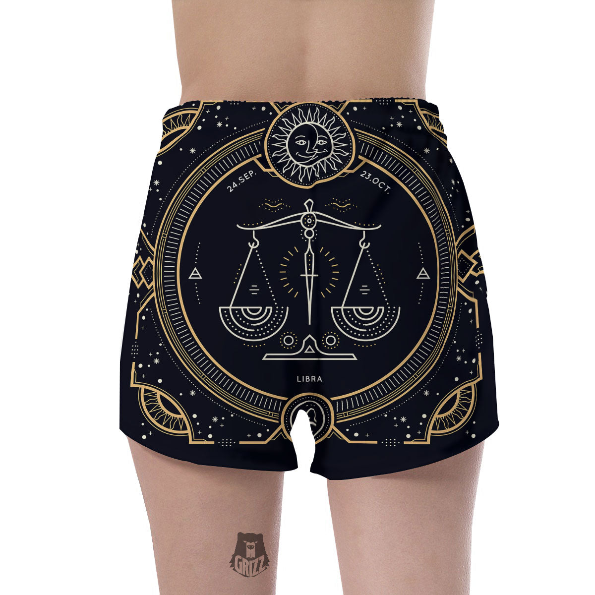 Zodiac Sign Vintage Libra Print Women's Shorts-grizzshop