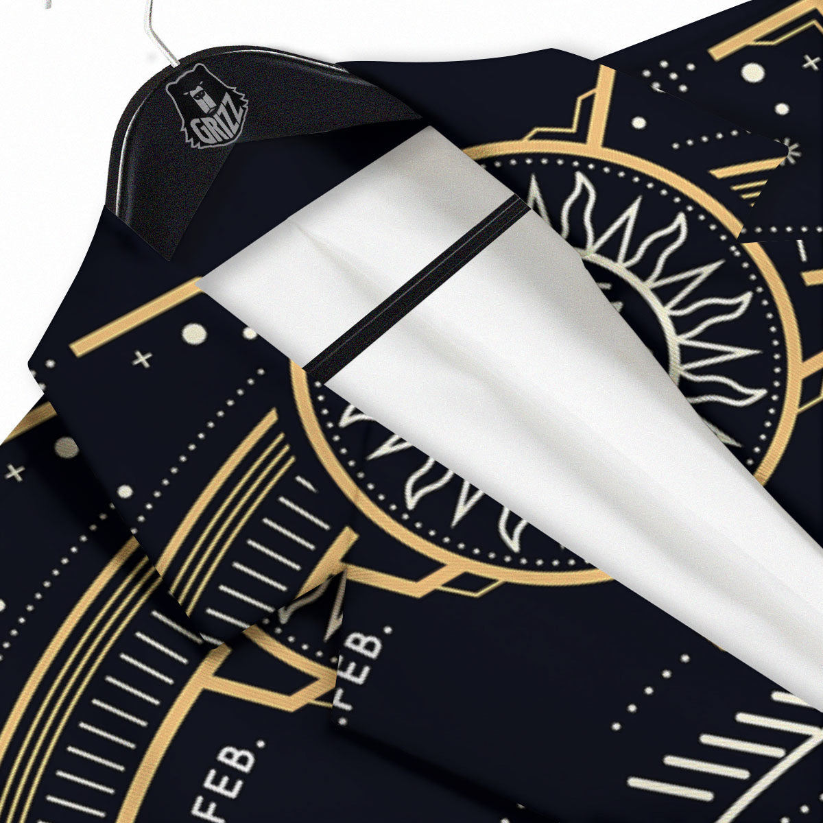 Zodiac Sign Vintage Pisces Print Men's Sport Coat-grizzshop