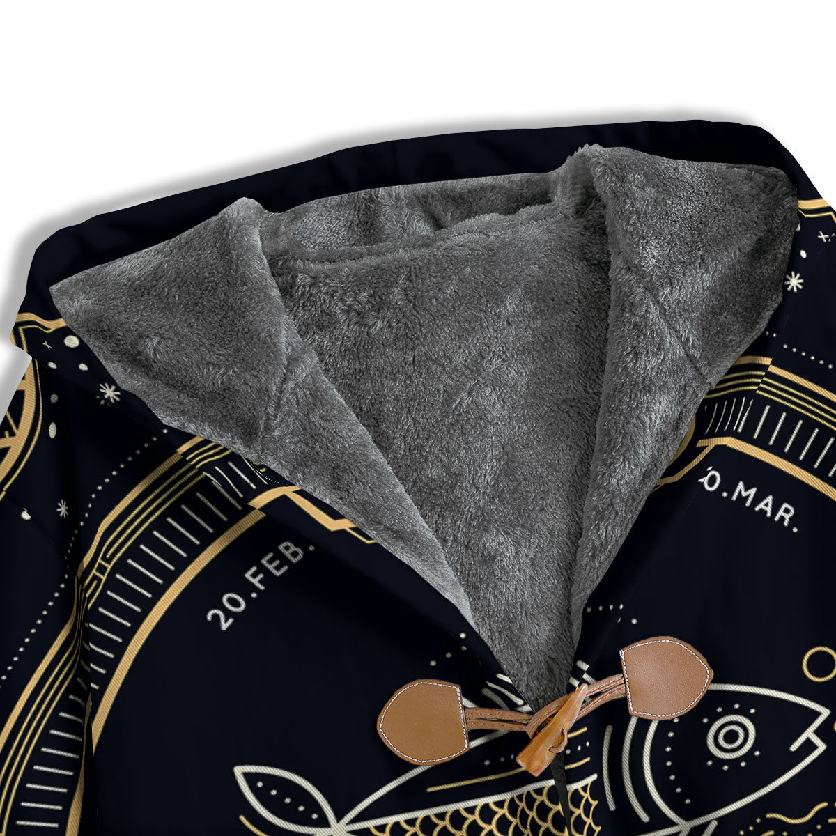Zodiac Sign Vintage Pisces Print Men's Windbreaker Jacket-grizzshop
