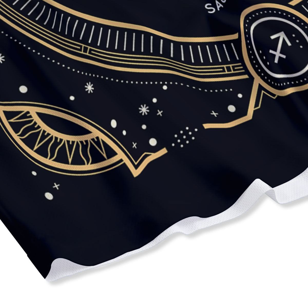 Zodiac Sign Vintage Sagittarius Print Mesh Shorts
