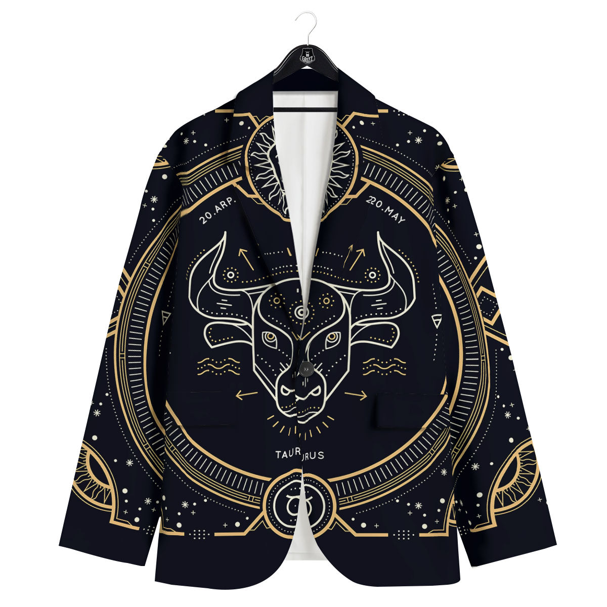 Zodiac Sign Vintage Taurus Print Men's Sport Coat-grizzshop
