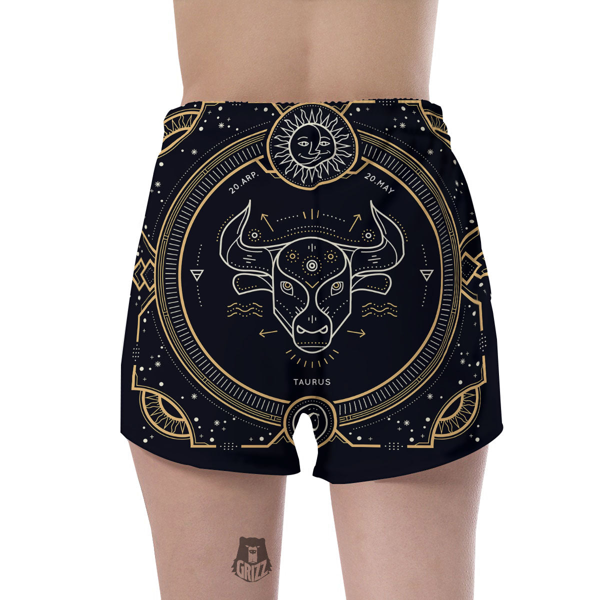 Zodiac Sign Vintage Taurus Print Women's Shorts-grizzshop