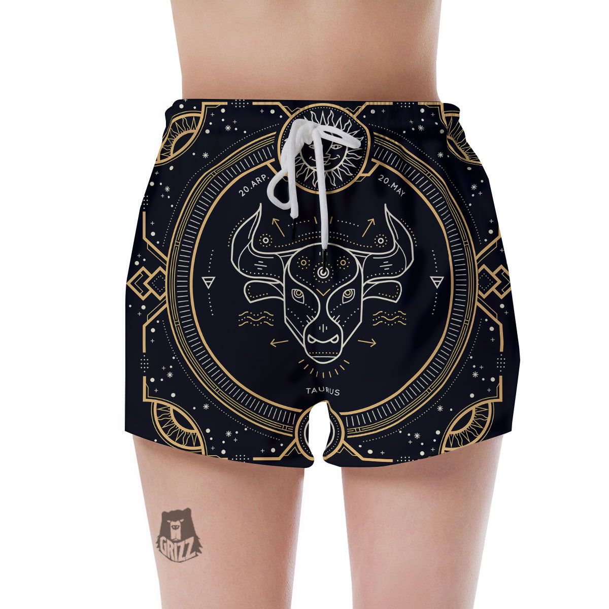 Zodiac Sign Vintage Taurus Print Women's Shorts-grizzshop