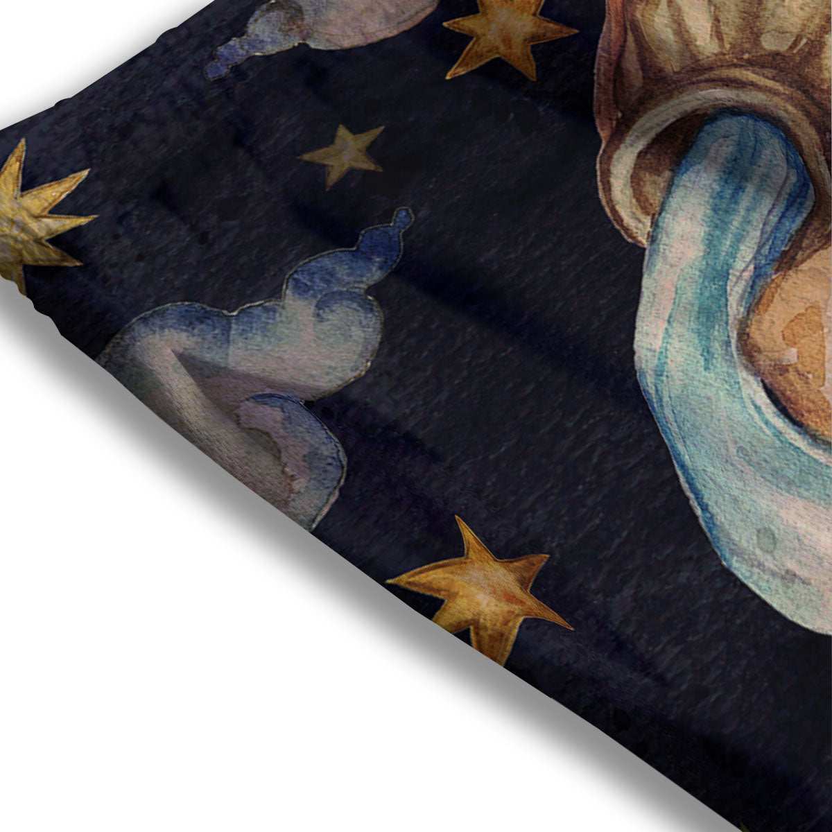 Zodiac Sign Watercolor Aquarius Print Mesh Shorts