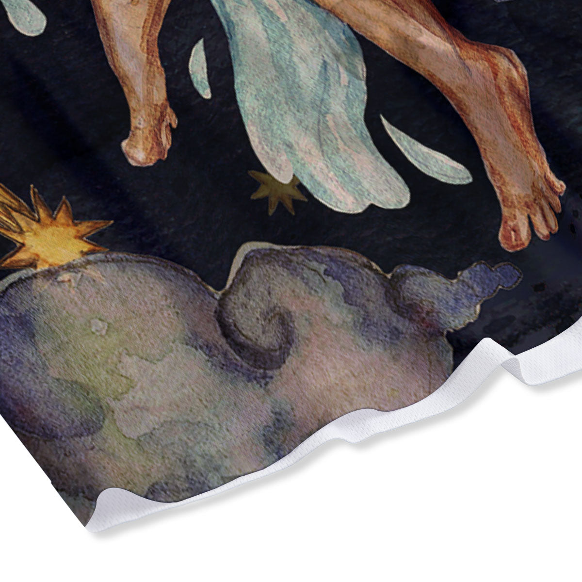 Zodiac Sign Watercolor Aquarius Print Mesh Shorts